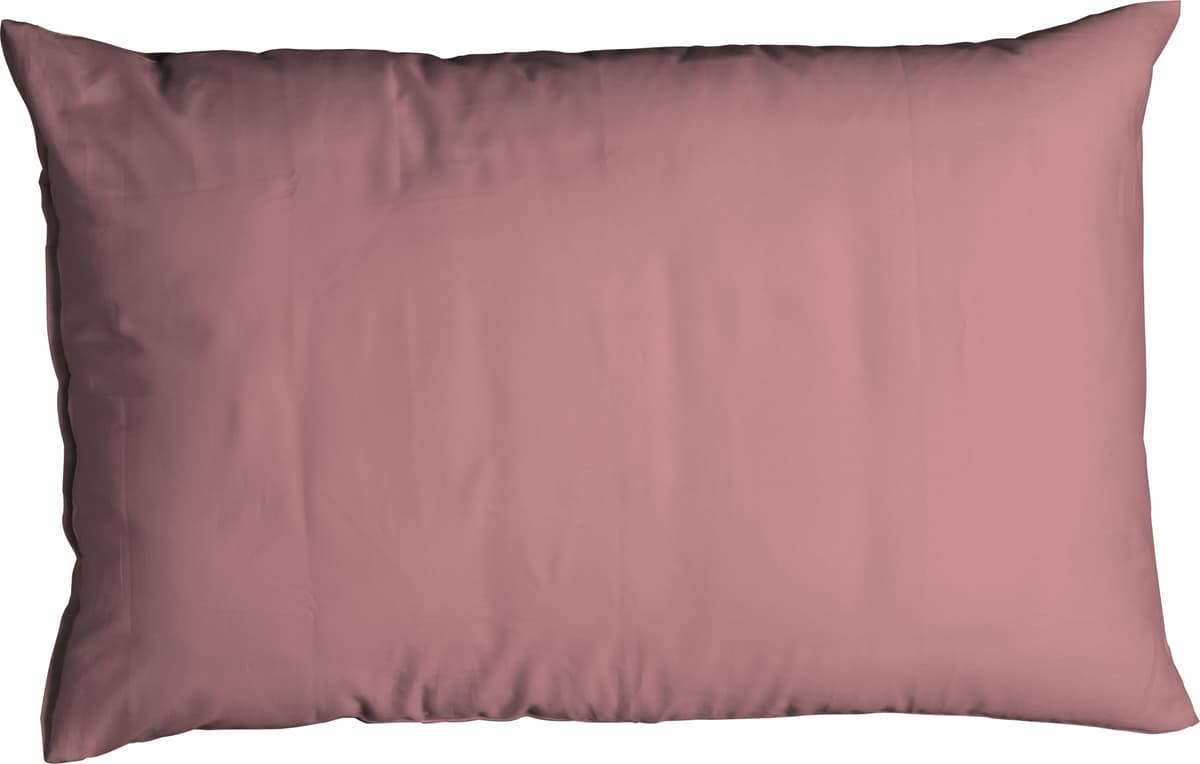 Kissenbezug CASATEX "Uni", rosa (altrosa), B:40cm L:80cm, Satin, Baumwolle, Kissenbezüge, Kissenbezug, Uni Design, Reissverschluss, tolle Farben altrosa B/L: 40cm x 80cm, 1 Stk., Satin