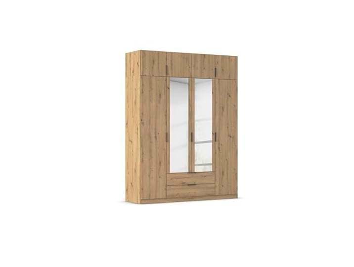 Rauch Möbel LAGOA, Kleiderschrank, Farbe Eiche Artisan, Breite 181 cm Schrank, 8-türig, Spiegel, 2 Schubladen, Zubehör Basic, für Schlafzimmer, Kinderzimmer, Babyzimmer, Garderobe