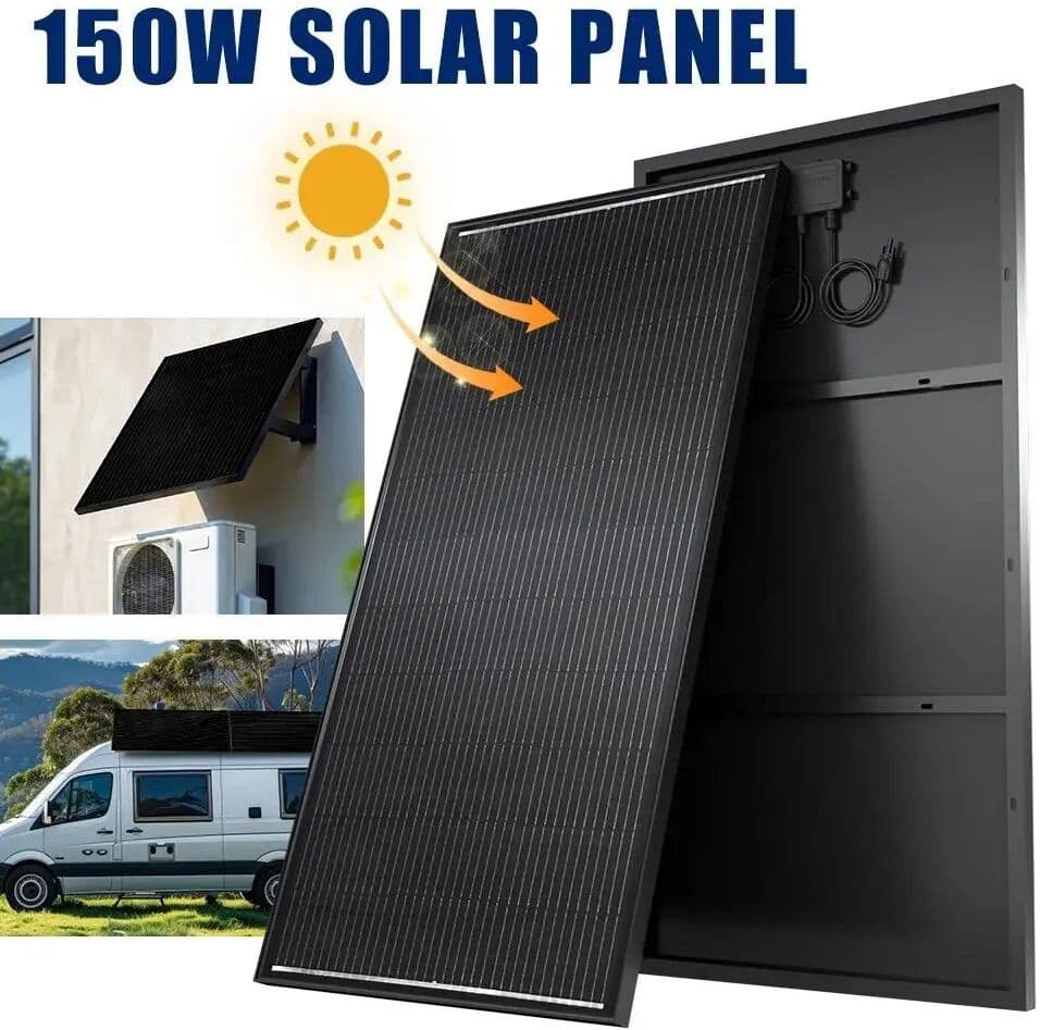 BOGUANG 150W Solar Panel Lightweight Module PV Power 19.8V for 12v Battery Charging  Rechargeable Generator Home Lighting Camp