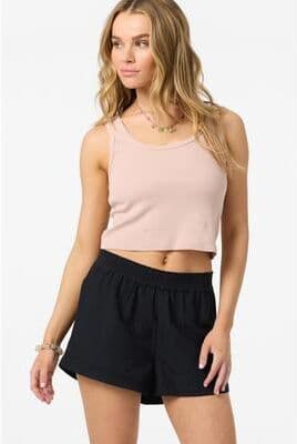 O'Neill s Sanders Beach Shorts in Black, Size Small, Linen/Viscose