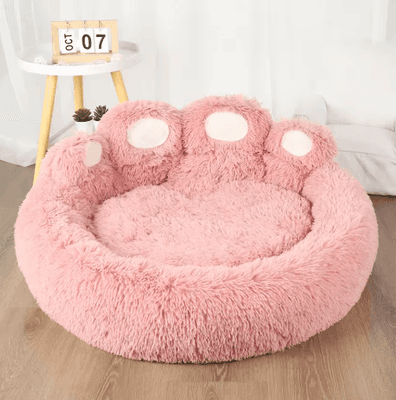 Inspire Picks Fluffy Winter Dog Bed Warm Plush Pet Sofa Basket For Dogs & Cats pink l 70cm