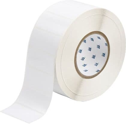 Brady THT-7-423-3 etiqueta de poliéster branco brilhante 69,85 x 31,75 mm