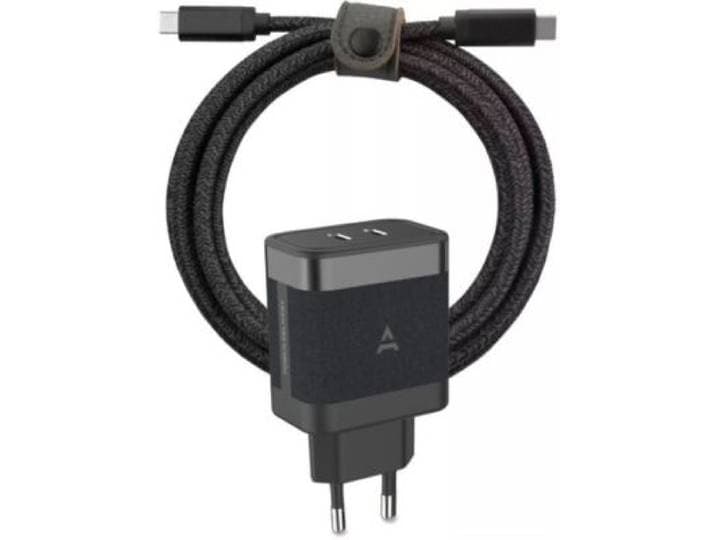 Adeqwat - Chargeur Ordinateur Portable 65w 2 Usb-C + Cable Usb-C 2m - Noir