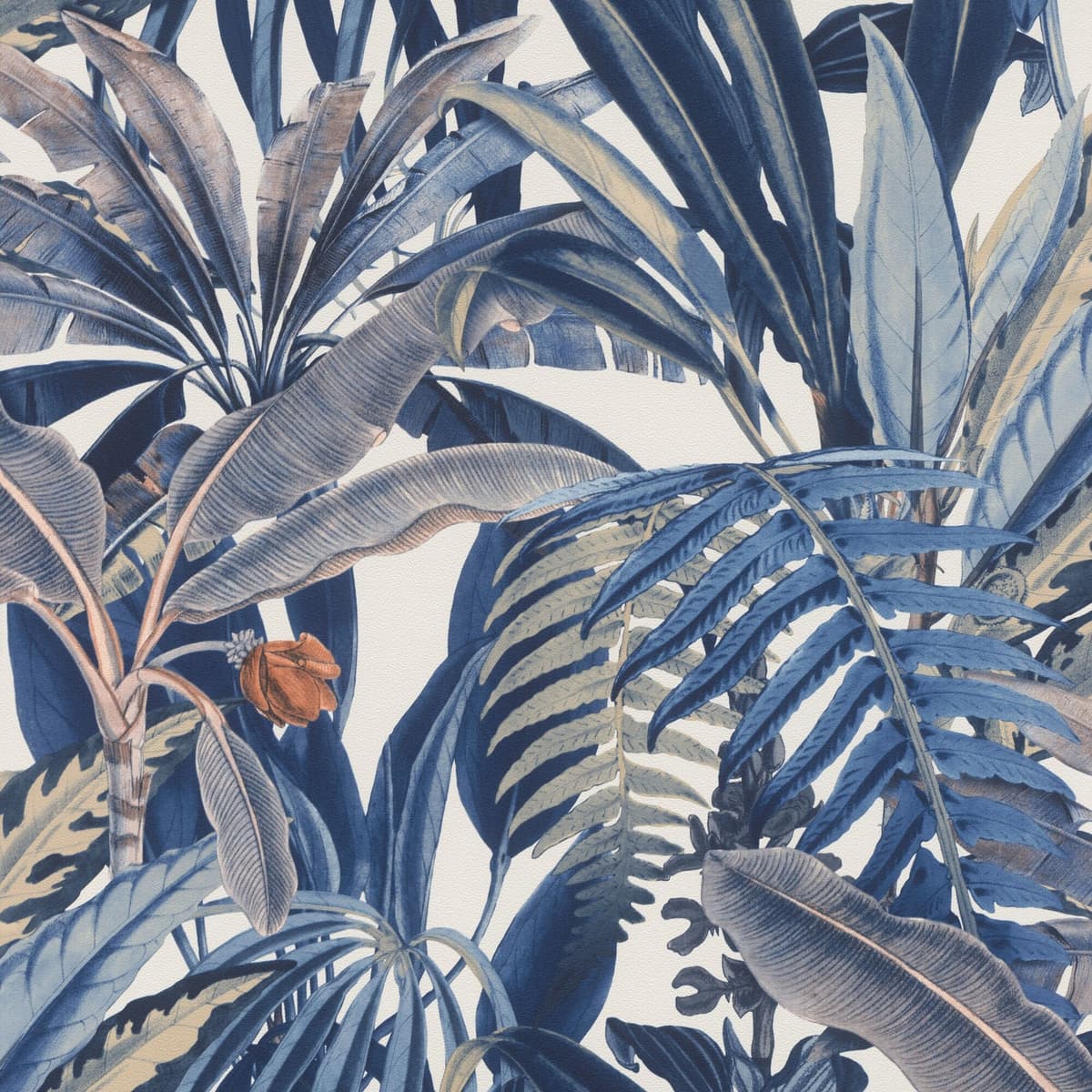 Rasch Papel pintado TNT Tropical Kenya . Azul