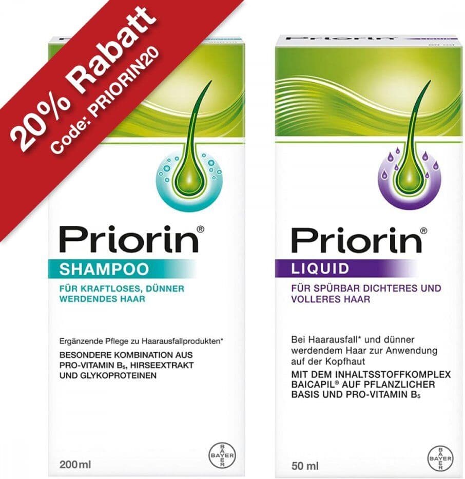 Priorin Shampoo und Liquid Pumplösung bei Haarausfall 200+50ml