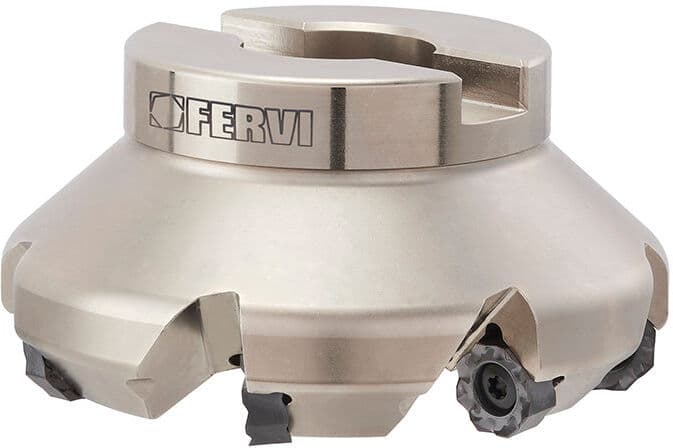 Fervi F407/100 Fresa a inserti negativi per spianatura