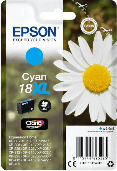 BlÃ¤ckpatron EPSON C13T18124012 XL cyan