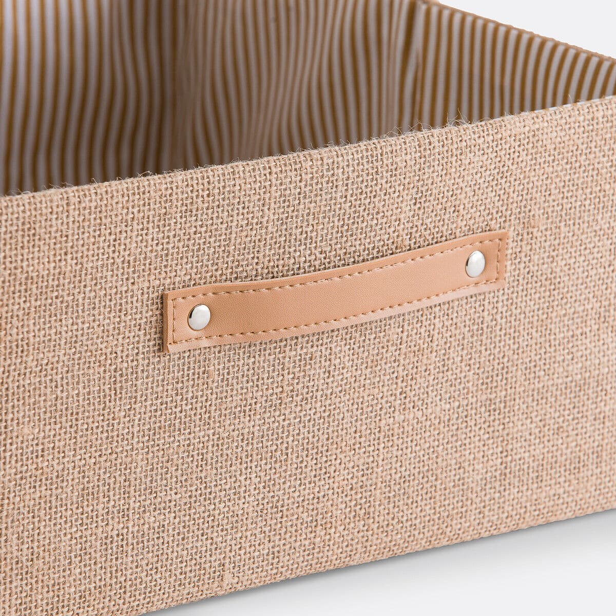 LA REDOUTE INTERIEURS Panier pliable carré, en toile de jute, hauteur 15 cm, JOTIA