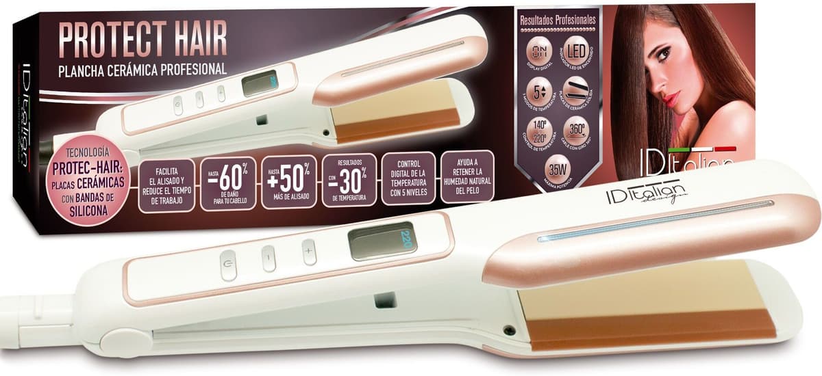 Italian Design Protect Hair Prostownica do włosów   biały - Refurbished