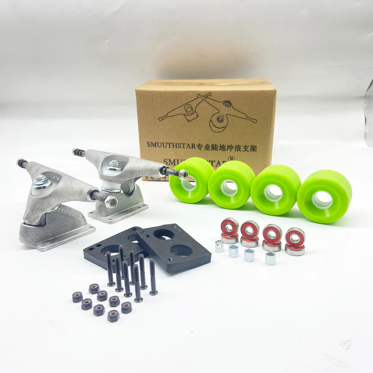 smuuthstar Best Surfskate Trucks Surf Skate Trucks 6.25 inch For Skateboard CX and 4  Longboards Unisex Adult Skateboard Wheel Axle