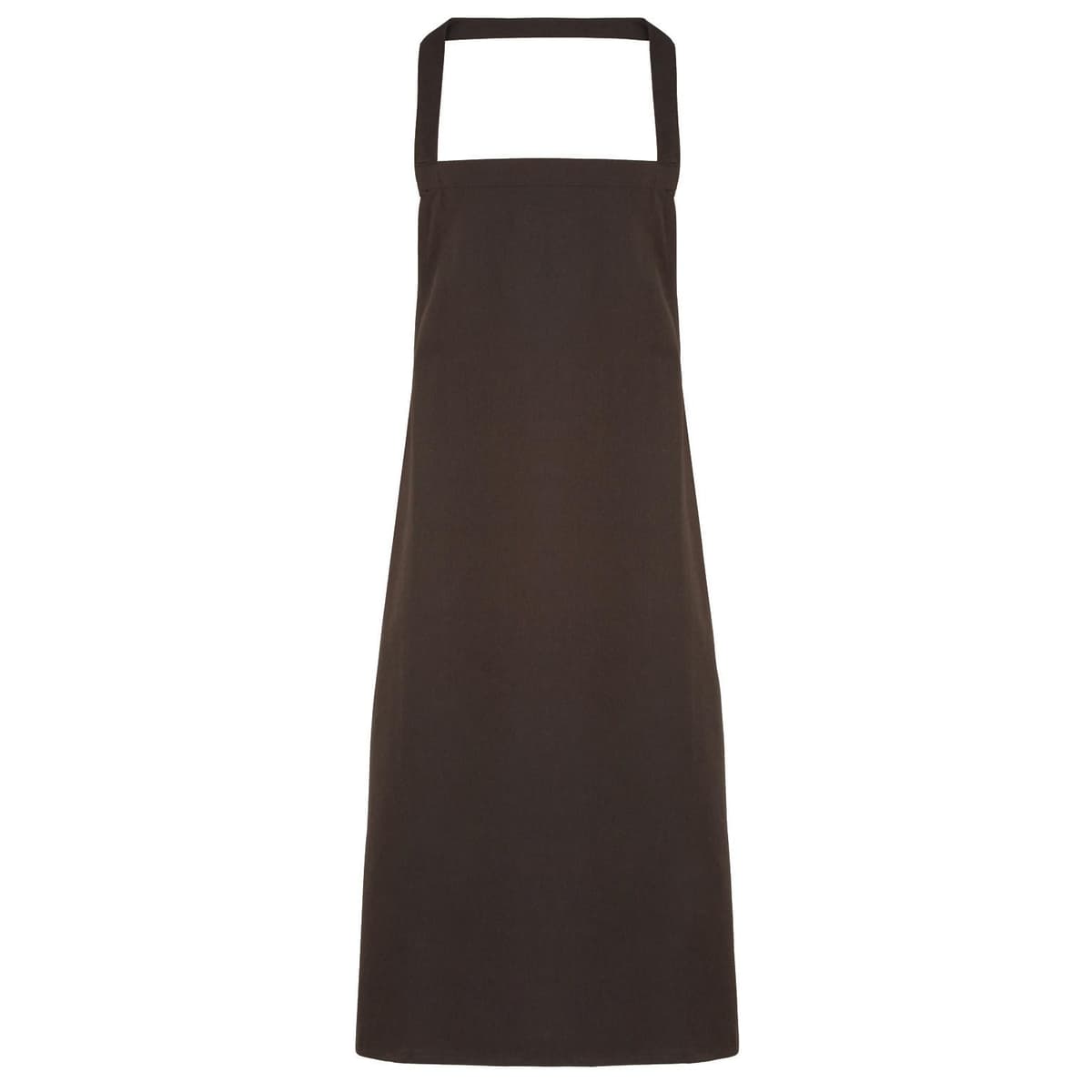 Premier Dames/Dames Slim Apron (geen Zak) / Werkkleding (Pakket van 2) (Bruin)