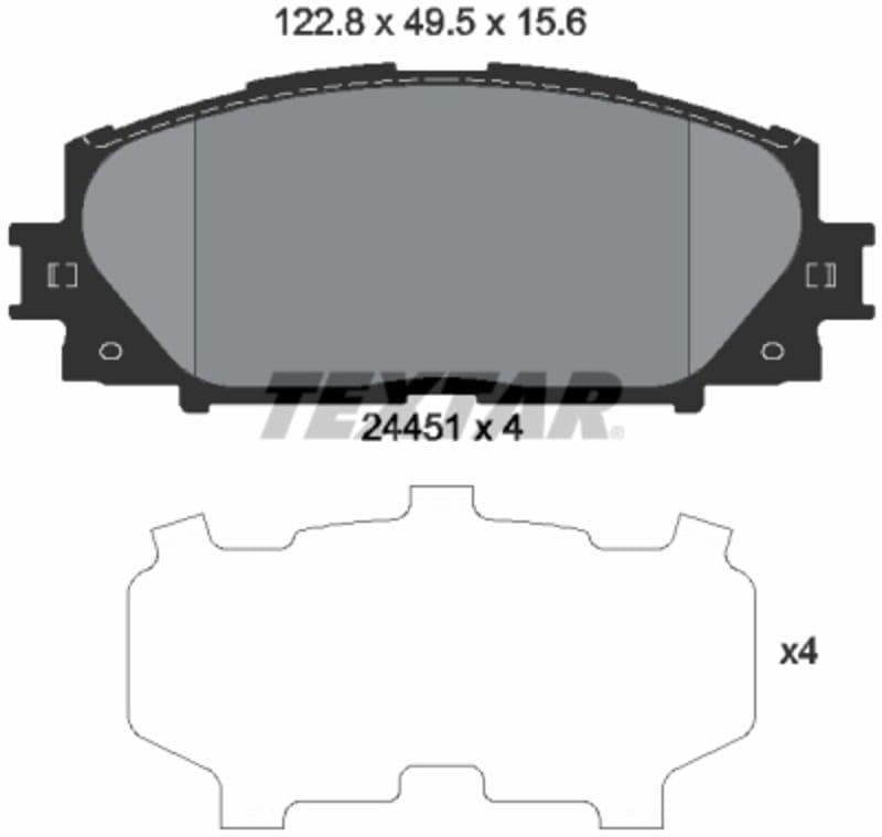 Textar Set di pastiglie freno 2445101, anteriore