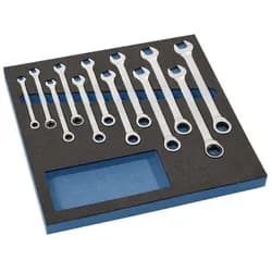 Tecwerk, Schraubenschlüssel, Werkzeugmodul 12-teilig 2/3-Modul Schlüsswelweiten 8-19 mm (10 mm, 11 mm, 12 mm, 13 mm, 14 mm, 15 mm, 16 mm, 17 mm, 18 mm, 19 mm, 8 mm, 9 mm)