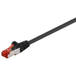 CAT 6 Netzwerkkabel, S/FTP, LS0H, schwarz - Länge: 7,50 m