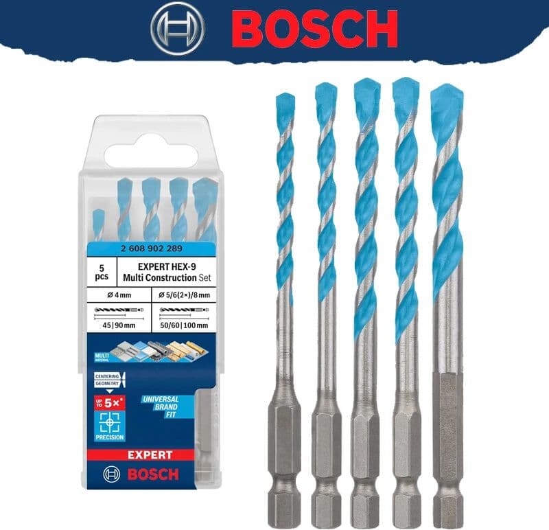 Bosch 2608902289 EXPERT HEX-9 Multi Construcion Drill Bit Set Hexagon Shank High Precision Drilling Widely Used Tool Attachments