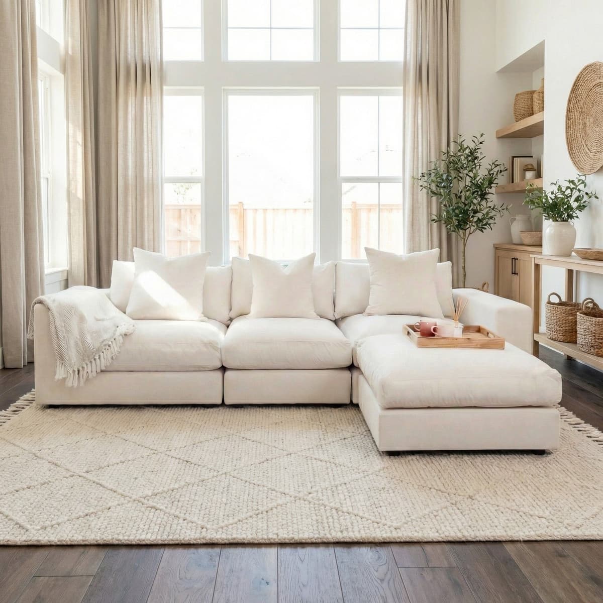 Sofa Style Hampshire Modular 3 Seat Sofa in Ivory