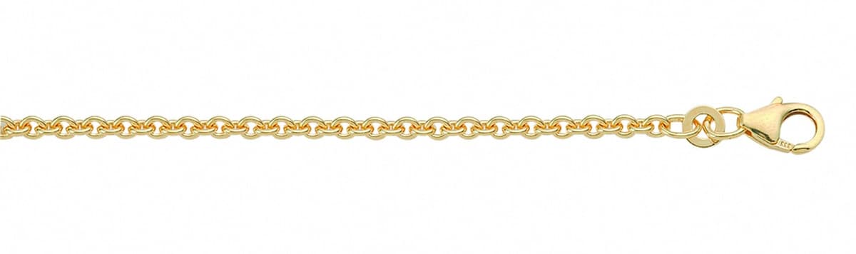 Kette ohne Anhänger ADELIA´S "Ankerkette Halskette 333 Gold ( 8K )" Gr. 38, gold, Halsketten, Damen, 38, Gold, Goldkette