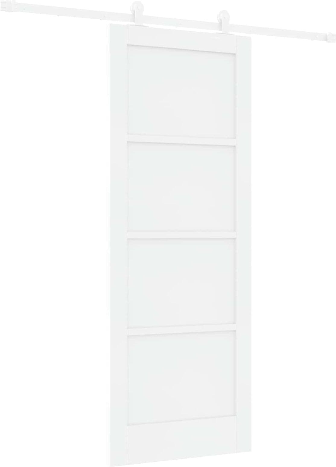 vidaXL Porte coulissante 78 x 202 cm Bois d'ingénierie Blanc