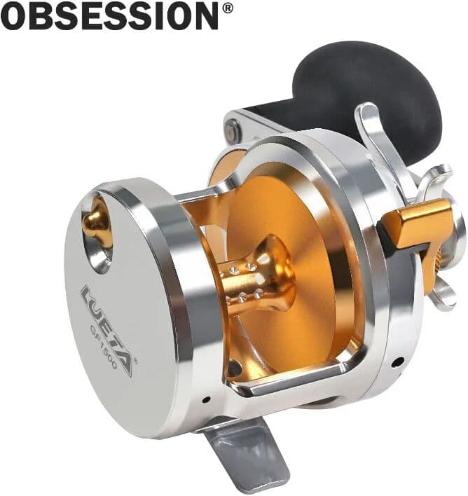 OBSESSION Slow Jigging Fishing Reel 8+1BB Gear Ratio 6.3:1 Max Drag 13kg Baitcasting Fishing Wheel Rotate the Spool Left Right Fishing Coi