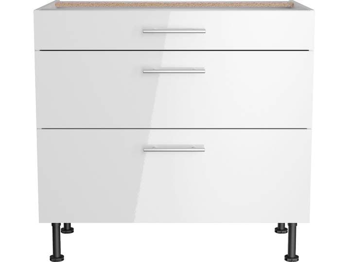 Unterschrank OPTIFIT Klara , weiss (weiß lackiert, weiß), B:90cm H:87cm T:58,4cm, Holzwerkstoff, Schränke, Unterschrank, Breite 90 cm