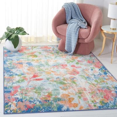 SAFAVIEH Paint Brush Machine Washable Slip Resistant Johanneke Modern Abstract Rug