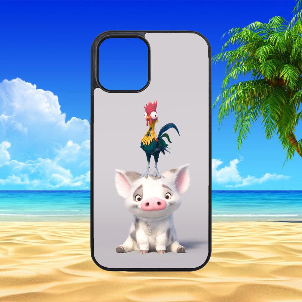 Szupitokok Vaiana - Heihei i świnka Pua - etui na iPhone'a