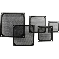 INL 33370S - Lüftergitter mit Aluminiumfilter, 120 x 120 mm, sw