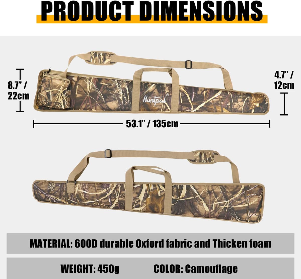 Huntpal HOT SALE Soft Rifle Case Tactical Waterproof Adjustable Camouflage  Case with Portable Handle and Shoulder Strap for Outdoors