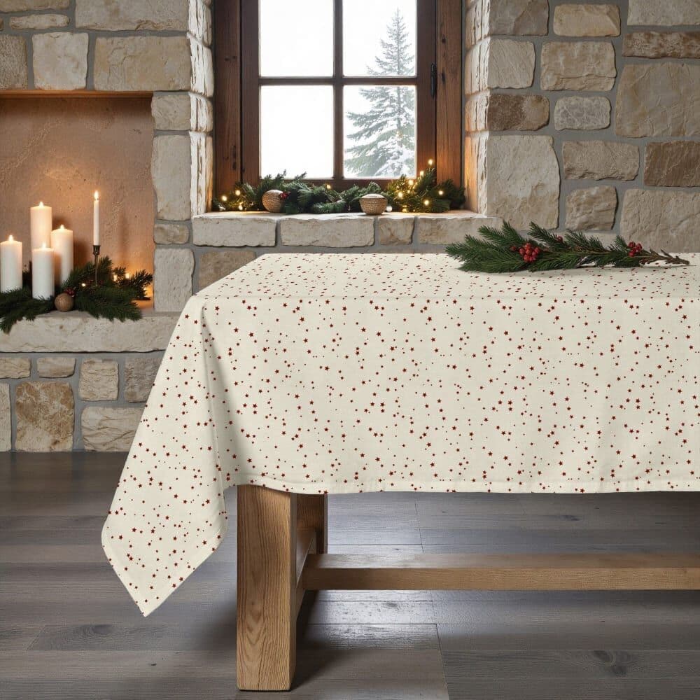 Muare Home Nappe de noël anti-taches 100% coton multicolore 300x155 cm