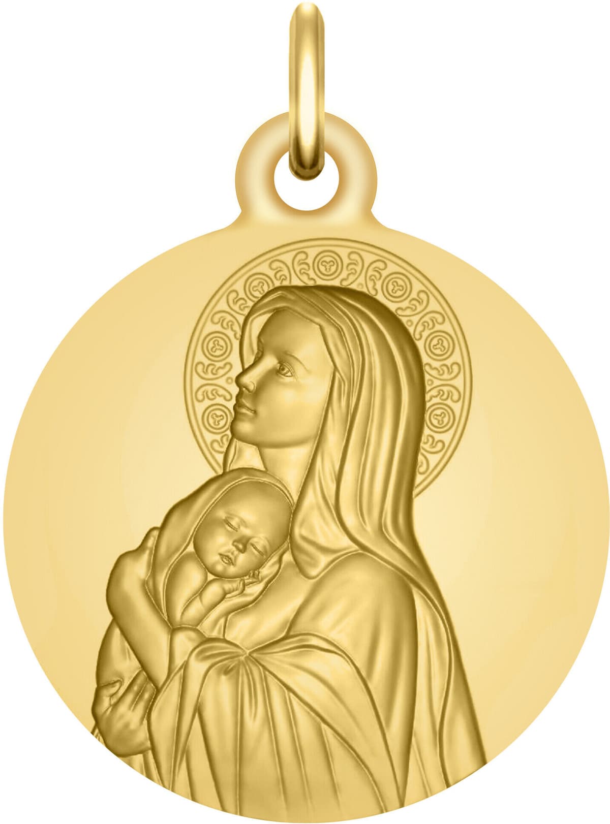Maison de la Médaille Médaille Vierge mère du créateur - Or jaune 9ct