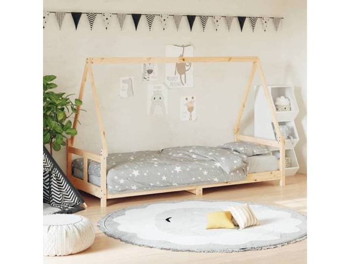 ELORAN Lit Simple，Lit enfant - Cadre de lit pour enfants - 80x200 cm - bois de pin massif 90709