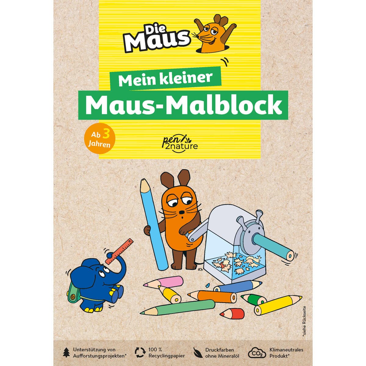 Mein kleiner Maus-Malblock. Nachhaltiges Malen für Kinder ab 3 Jahren