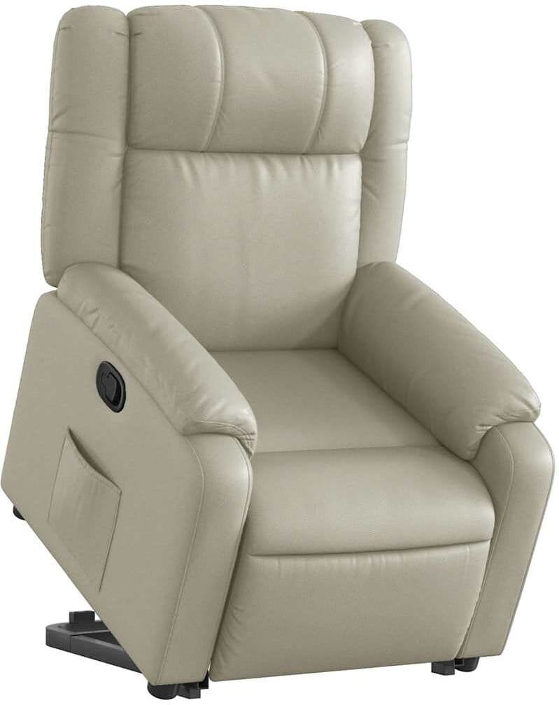 vidaXL Fauteuil inclinable Crème Similicuir