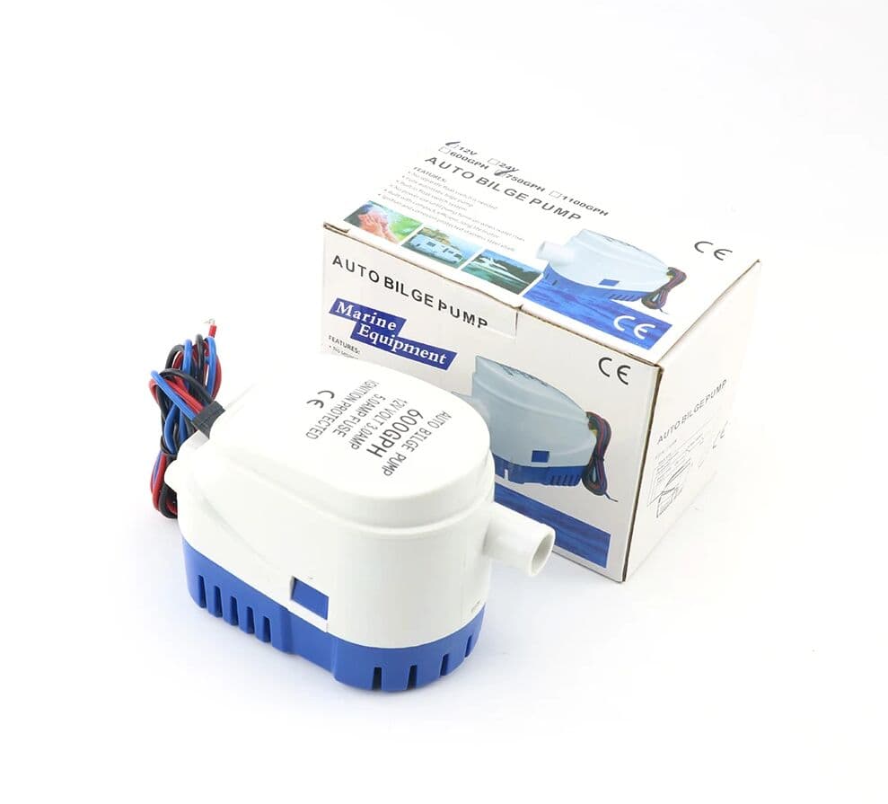 AICANTEK Automatic Boat Submersible Bilge Pump 12V Volt DC Electric Marine Water Pump Small Auto 600GPH 750GPH 1100GPH With Switch