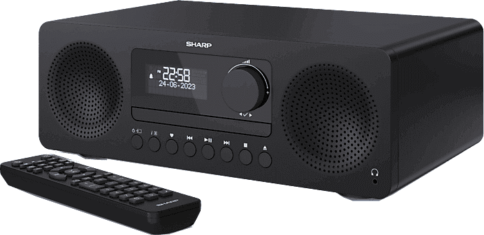 REACONDICIONADO Seminuevo Muy bueno Microcadena - Sharp XL-B720D(BK), 60W, Radio DAB+/DAB y FM con RDS, CD/CD-R/CD-RW/MP3 USB, Negro