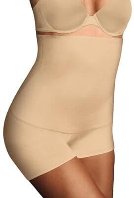 Plus Size Women's Hi-Waist Boyshort by Maidenform in Latte (Size L)
