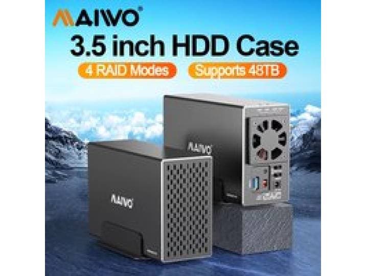 Maiwo 2 Bay Hdd Docking Station Sata Naar Usb 3.0 Harde Schijf Docking Station Voor 3.5 Inch Harde Schijf Geval Met 4 Raid Modi Case
