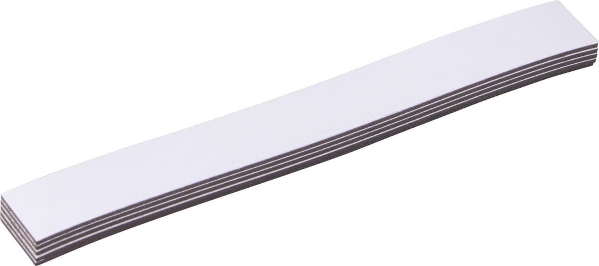 SPRINTIS 100 Unidades - Etiquetas magnéticas para rotular blanco   10 x 80 mm, ferrita, PVC