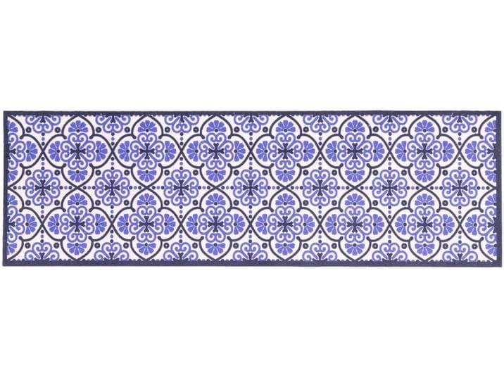 Küchenläufer LISSABON, Made in Belgium , blau, B:45cm H:5mm L:145cm, Polyamid, PRIMAFLOR-IDEEN IN TEXTIL, Teppiche, Küchenläufer, Motiv Ornamente, Fliesen Design, rutschhemmend, waschbar, Küche