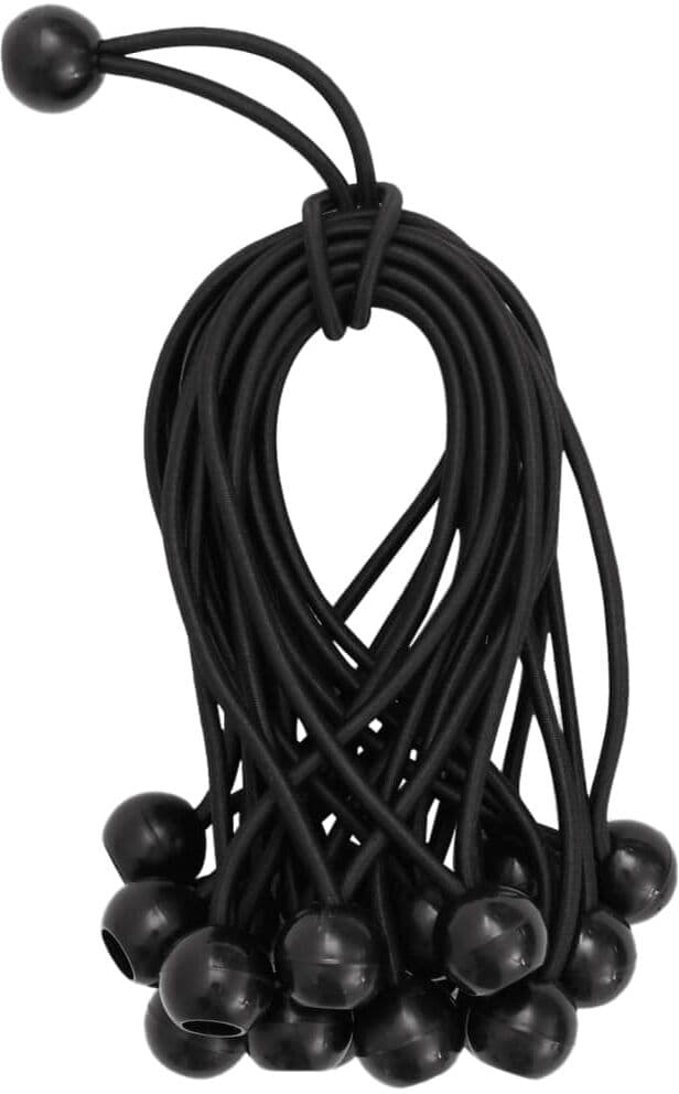 vidaXL Cordes élastiques avec balles 25 pcs 21x0,5 cm