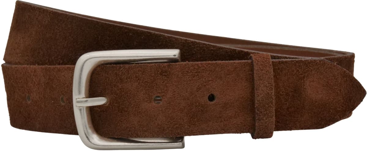 Ledergürtel ANNAMATONI "AnnaMatoni Damen Ledergürtel in hochwertigem Velour Leder 4cm", Damen, Gr. TW85 - 100cm Gesamtlänge, braun 650, 100% Leder, Gürtel Ledergürtel