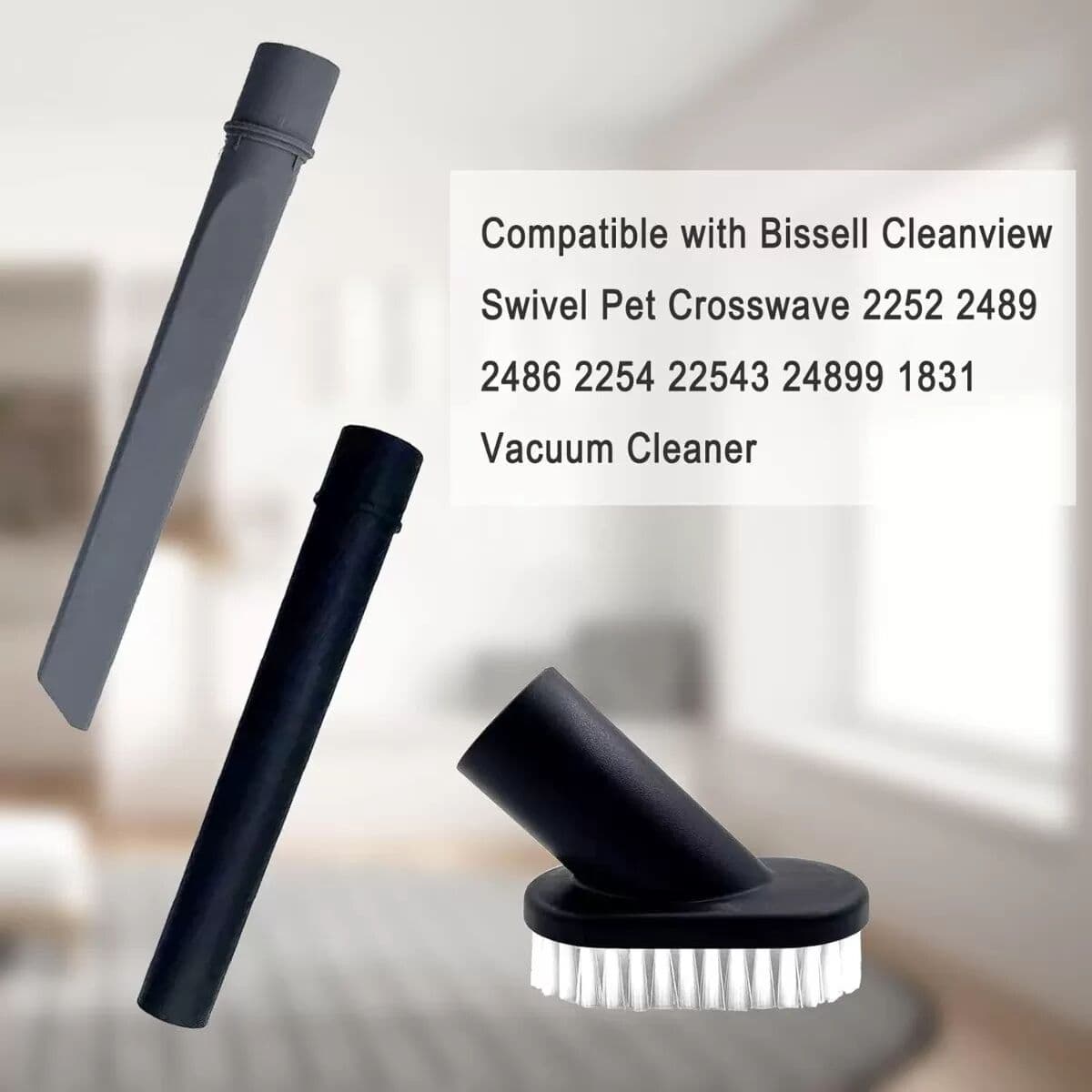 INF Brosse à fente de rechange 3 pièces pour aspirateur, compatible avec Bissell Cleanview et CrossWave modèles 2252 2489 2486
