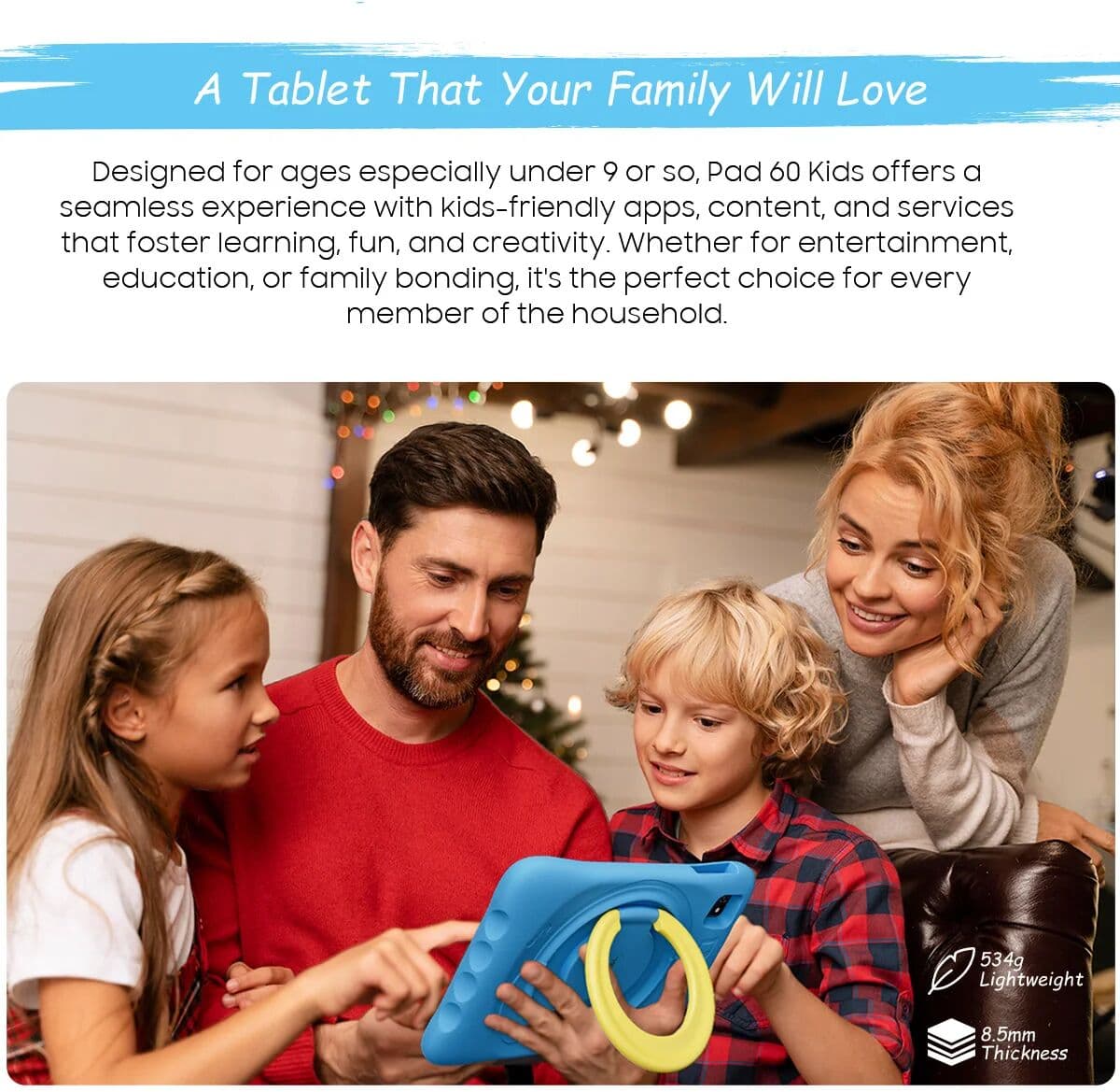 Blackview Oscal Pad 50 Kids Tablet 10.1 Inch 800*1280 HD Display 4GB+128GB 5100mAh Long Battery Life A133P CPU Android 15 Tablet
