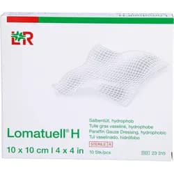 Lomatuell H Salbentüll 10x10 cm Steril 10 ST