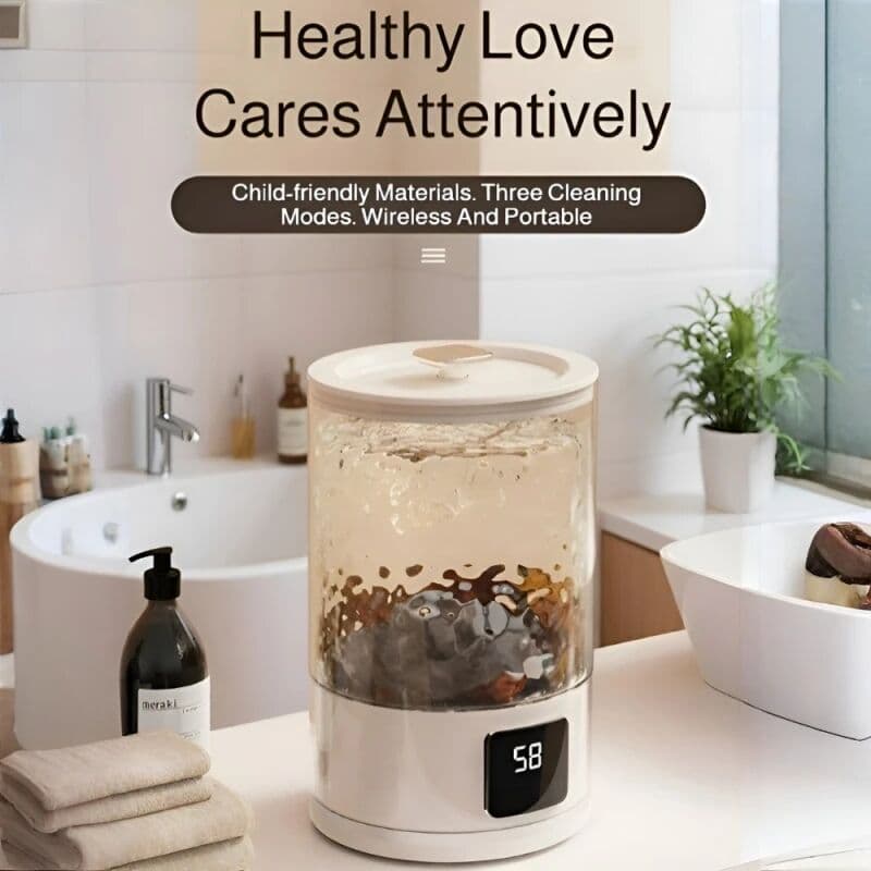 eelhoe Portable Mini Washing Cup USB Rechargeable Washing Machine for Underwear Bra Baby Clothes Home Travel Use