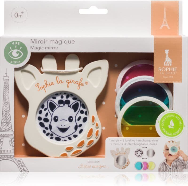 Sophie La Girafe Vulli Magic Mirror miroir pour bébé Blue, Pink, Yellow 3 pcs