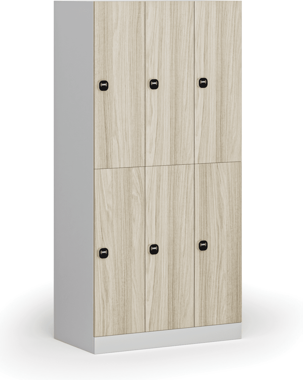 B2B Partner Szafka skrytkowa S1, 6 schowków, 1850 x 900 x 500 mm, zamek RFID, drzwi laminowane, dąb naturalny