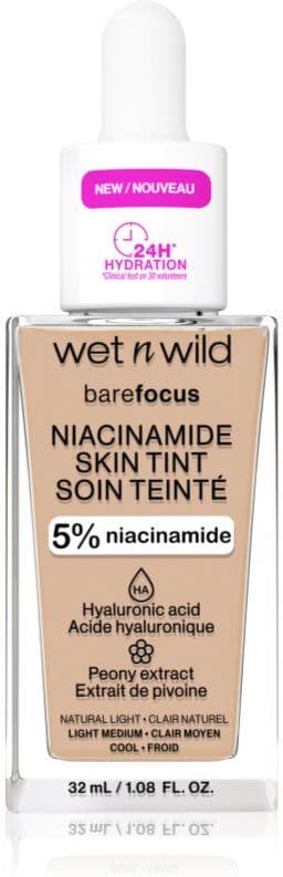 Wet n Wild BareFocus Niacinamide Skin Tint ελαφρύ ενυδατικό μεικ απ απόχρωση Natural Light (Cool) 32 ml