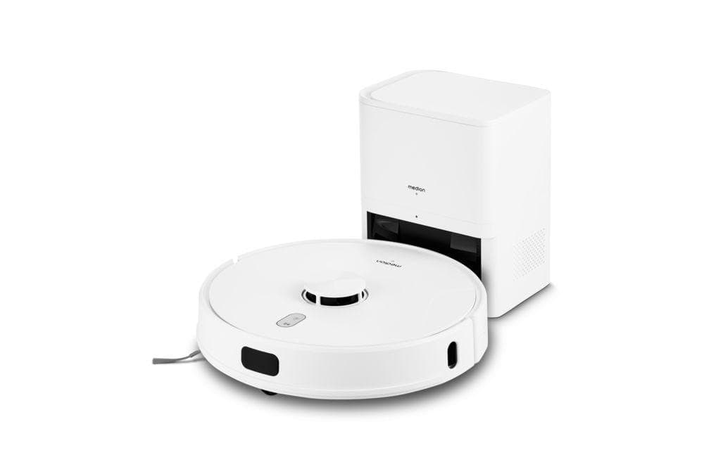[BUNDLE] Medion MD 14841 X41 SW+ Saug-Wischroboter mit Lasernavigation und Absaugstation + MEDION Life Stick Vacuum Cleaner P350W Staubsauger Medion-Bundle