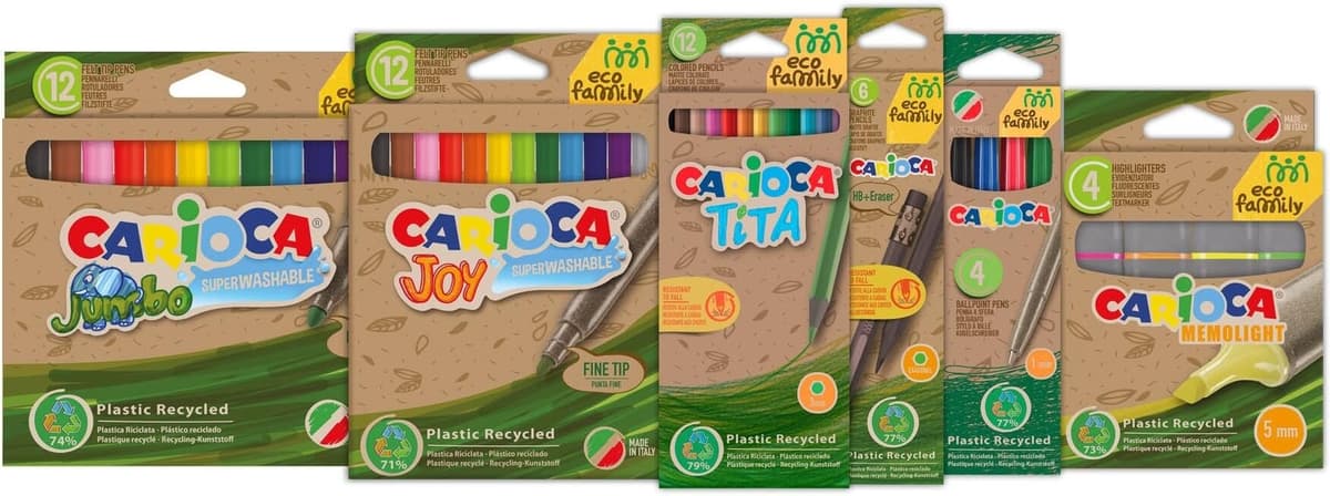 Buntstift "Carioca Set Eco Family 50 Stück", bunt, Stifte, Buntstift bunt Einheitsgröße